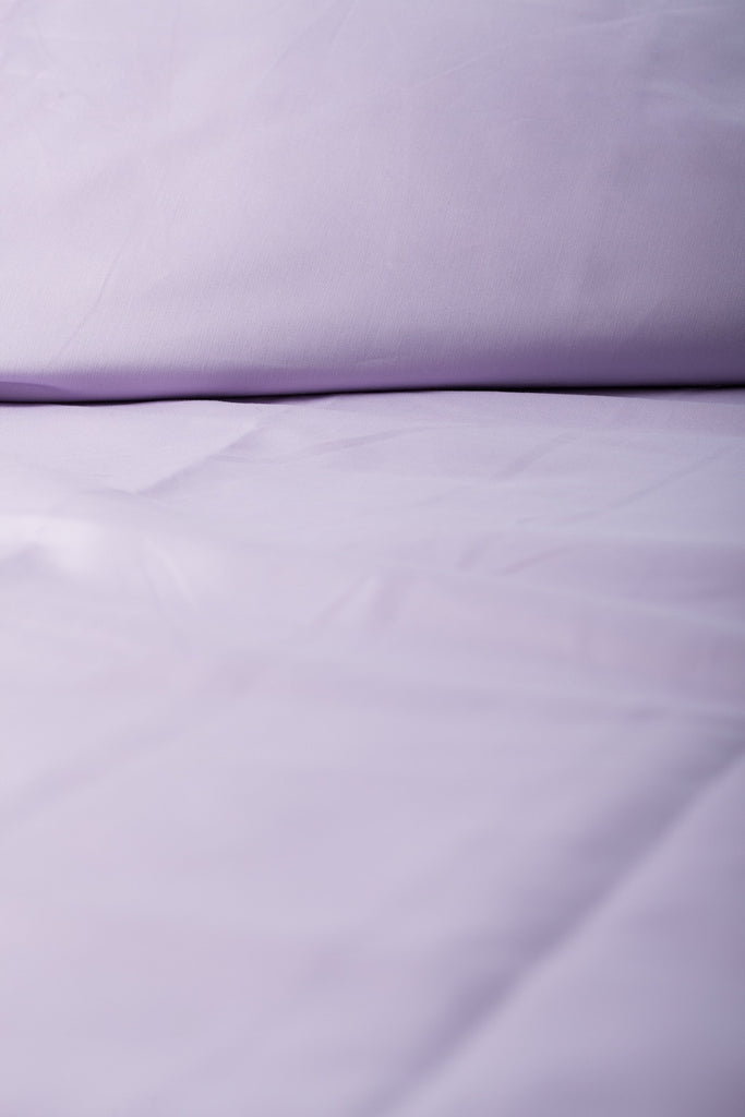 "Lilac" Organic Cotton Sateen Fitted Sheet - Dreamdesigns.ca