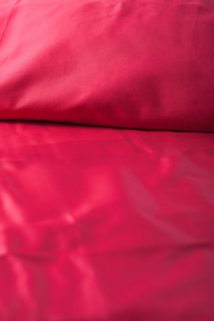 "Berry" Organic Cotton Sateen Flat Sheet - Dreamdesigns.ca