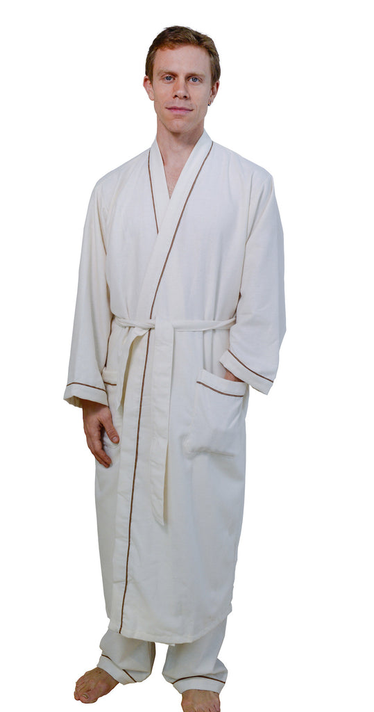Organic Cotton Flannel Robe - Unisex - Dreamdesigns.ca